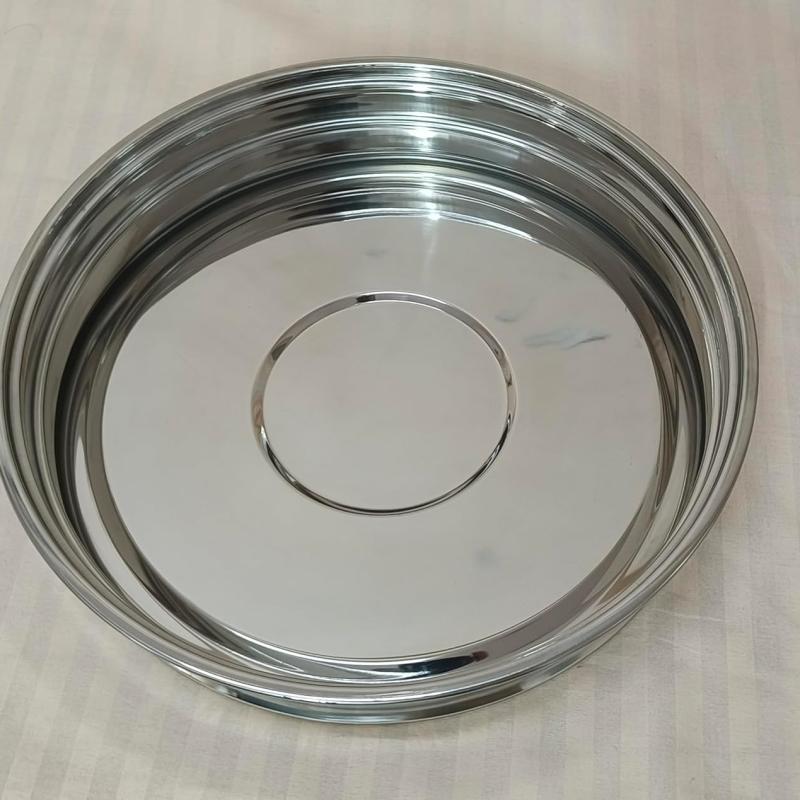 Single Tray Communion Set Without Bottom Ring with Lid | Lightweight, Portable Communion Mirror Polish Stainless Steel Serving Tray with 40 Plastic Cups | Holds Standard Communion Cups
