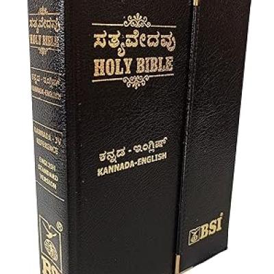 Kannada (J.V.) - English (ESV) Diglot Royal Bible Contains Old And New Testament BSI Version  (Leather, Kannada, God's Word)