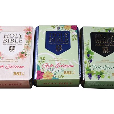 English NIV Bible Slimline Pocket Gift Edition PU White (NAP)  (Imitation Leather, The Bible Society of India)