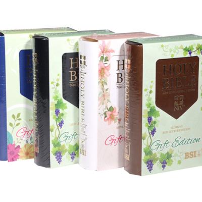 English NIV Bible Slimline Pocket Gift Edition PU White (NAP)  (Imitation Leather, The Bible Society of India)