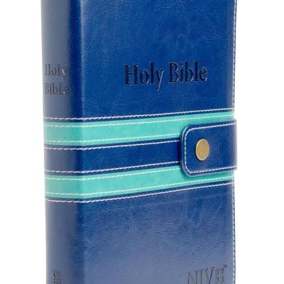 Niv Compact PU DT Thumb Index Gilt Edges Blue/Green, Compact, Readable and Stylish, Word of Christ in Red Leather Bound – 1 January 2023