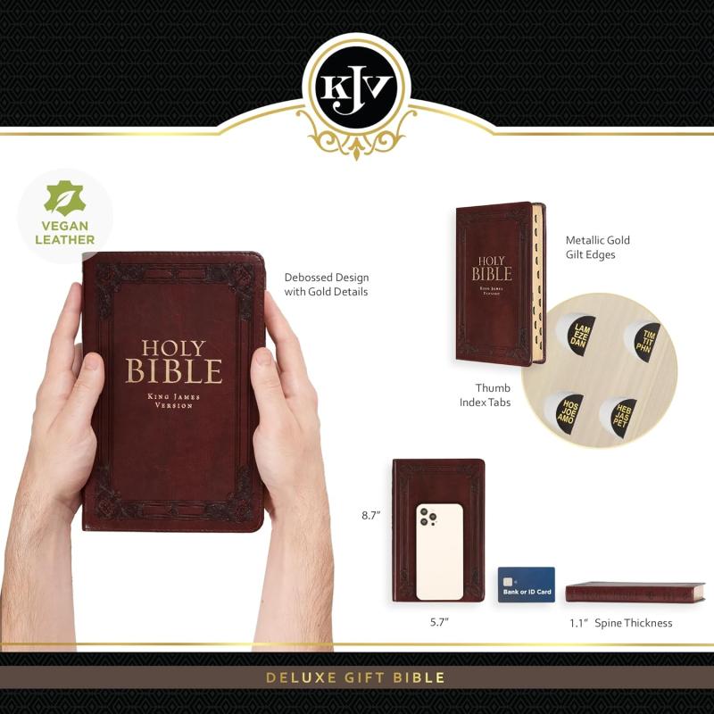 KJV: Standard Size Thumb Index Edition – Burgundy (Imitation Leather)